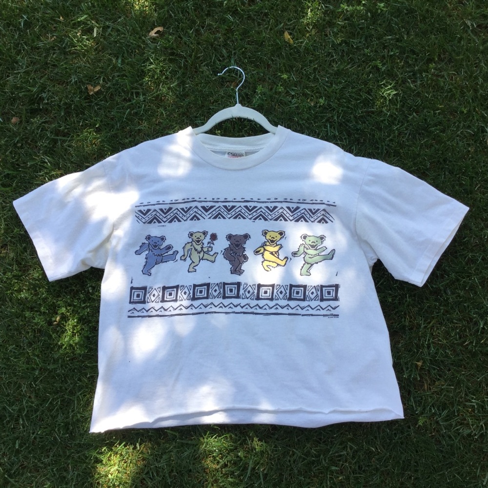 Vintage Grateful Dead Crop Top Tee Shirt 1995